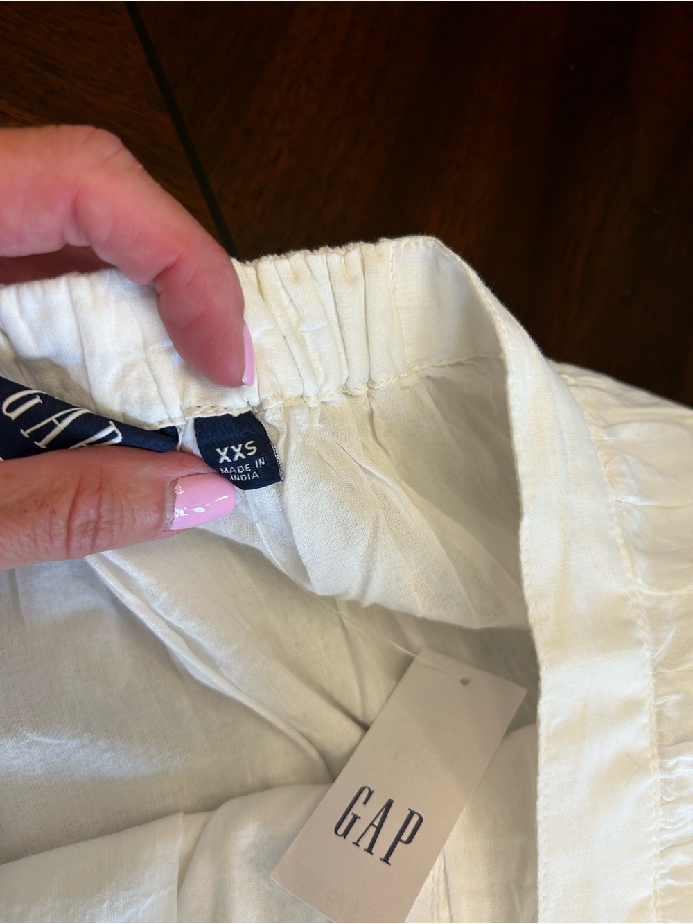 GAP White Button-Front Maxi Skirt with Lace Panels - Picture 5 of 7